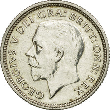 Coin, Great Britain, George V, 6 Pence, 1927, AU(50-53), Silver, KM:828