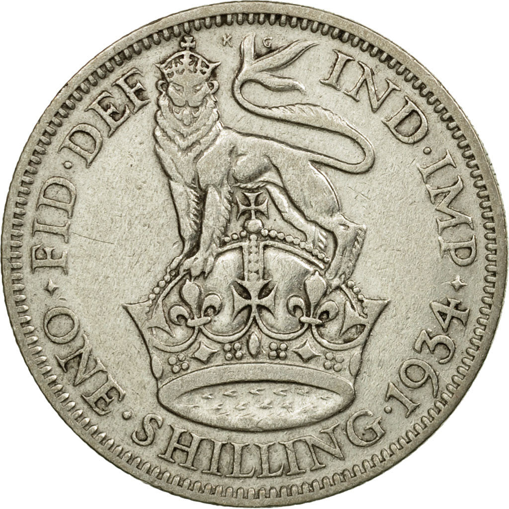 Coin, Great Britain, George V, Shilling, 1934, VF(20-25), Silver, KM:833