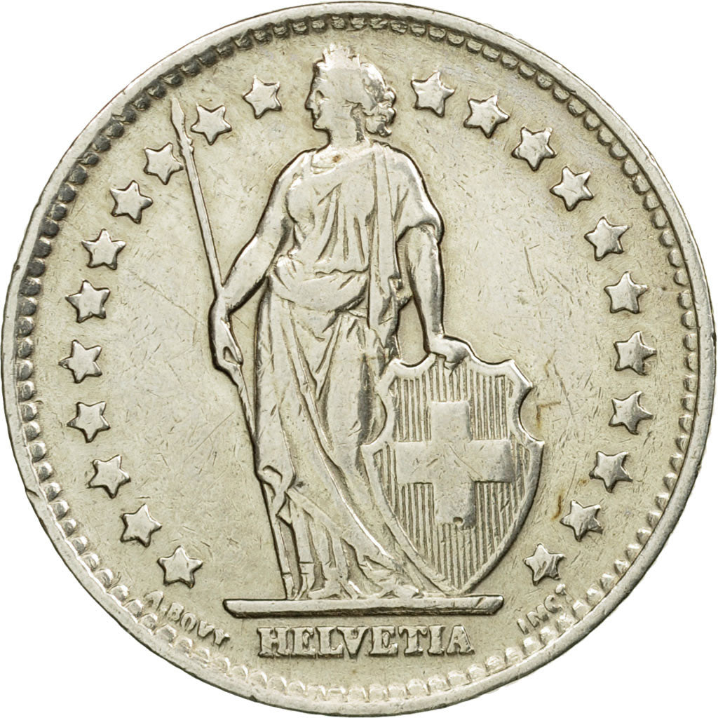 Coin, Switzerland, Franc, 1945, Bern, EF(40-45), Silver, KM:24