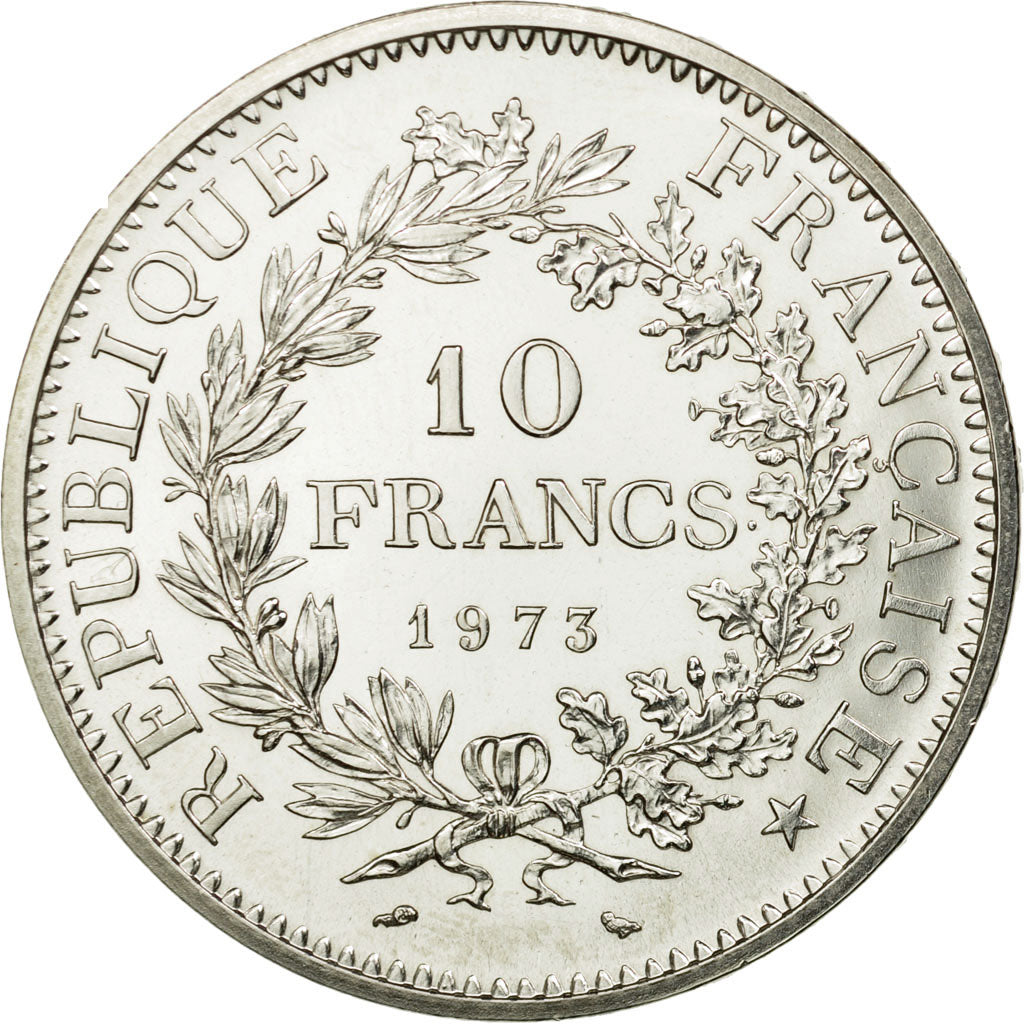 Coin, France, Hercule, 10 Francs, 1973, Paris, MS(64), Silver, KM:932