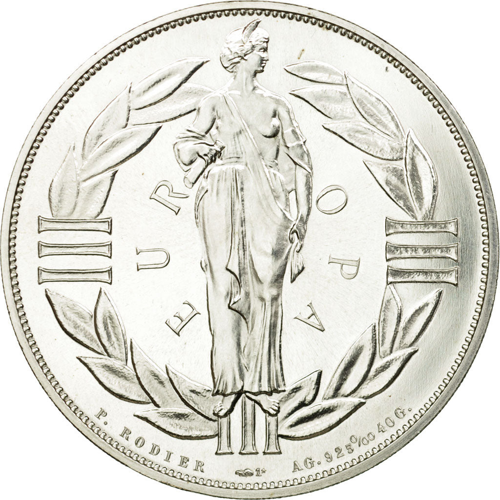 France, Medal, Ecu Europa, Marianne, 1979, Rodier, MS(65-70), Silver