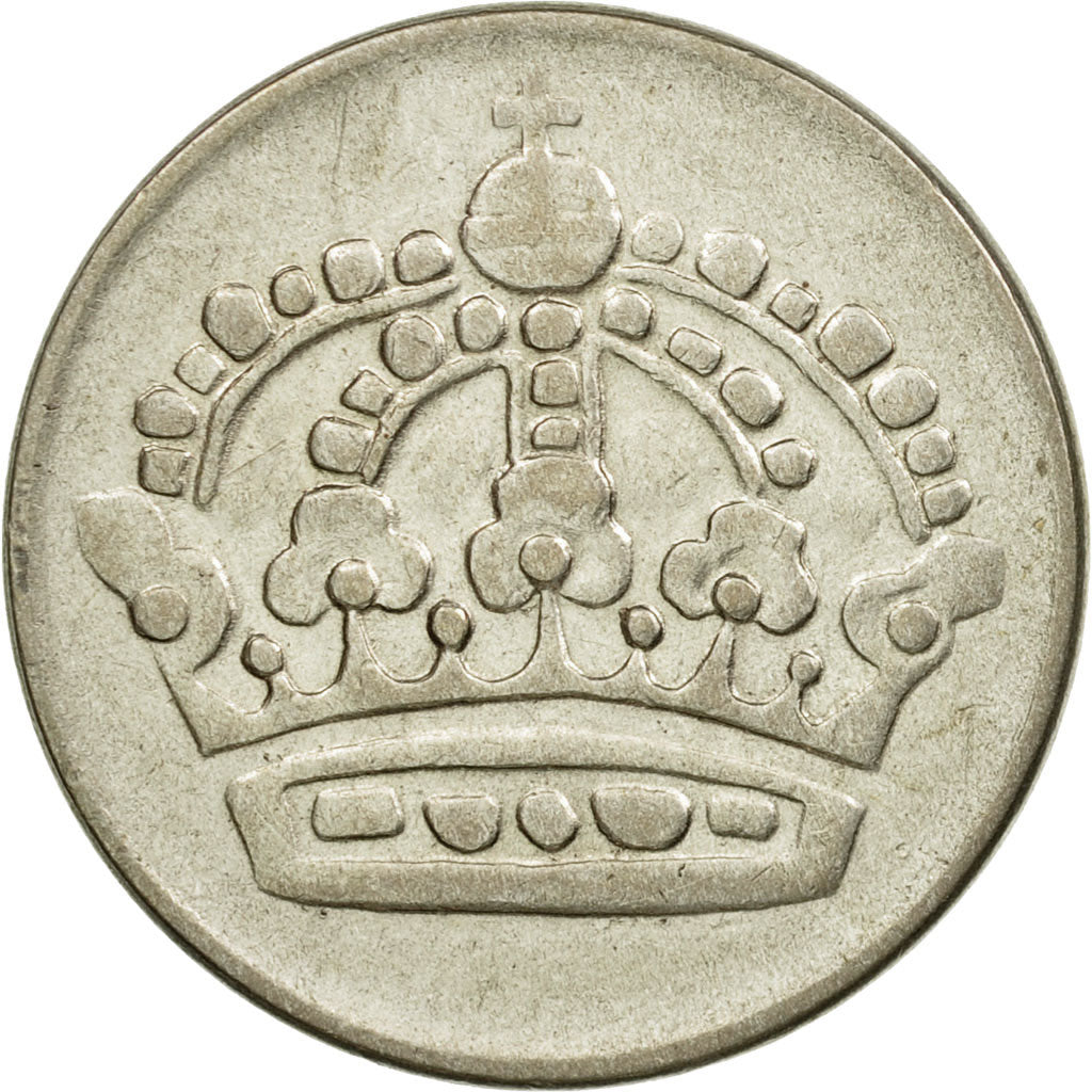 Coin, Sweden, Gustaf VI, 50 Öre, 1954, VF(30-35), Silver, KM:825