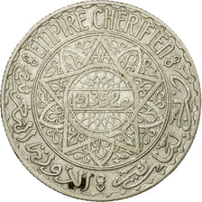 Coin, Morocco, Mohammed V, 10 Francs, 1933, Paris, EF(40-45), Silver, KM:38