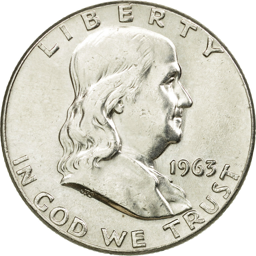 Coin, United States, Franklin Half Dollar, Half Dollar, 1963, Philadelphia