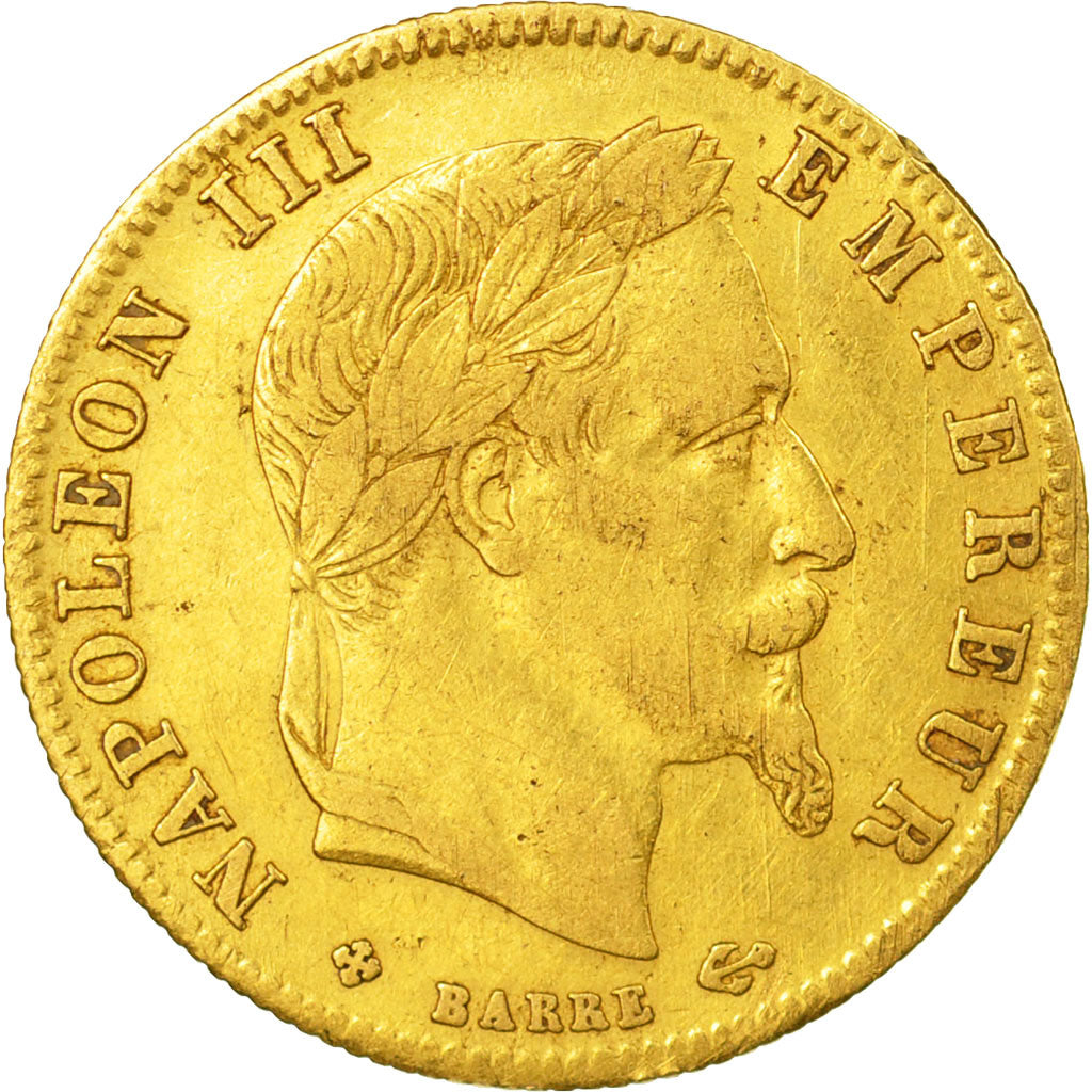 France, Napoleon III, 5 Francs, 1867, Strasbourg, EF(40-45), Gold, KM:803.2