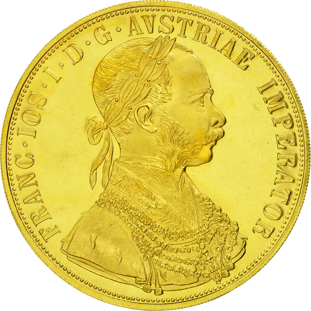 Moneta, Austria, Franz Joseph I, 4 Ducat, 1915, Vienne, Official restrike, SPL+