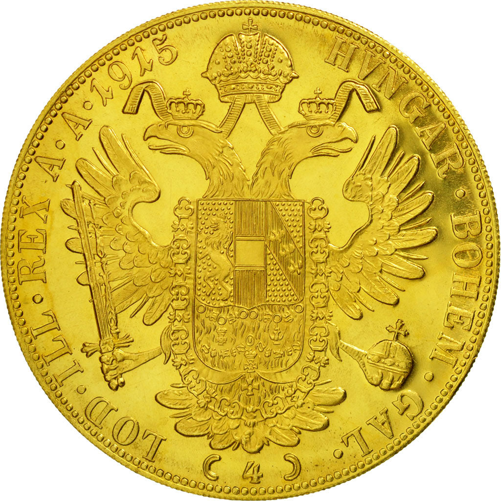 Coin, Austria, Franz Joseph I, 4 Ducat, 1915, Vienne, Official restrike