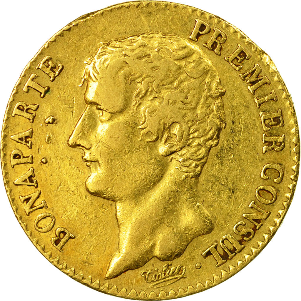 Moneta, Francia, Napoléon I, 20 Francs, An 12 (1804), Paris, BB, Oro, KM:651