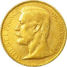 Munten, Monaco, Albert I, 100 Francs, Cent, 1896, Paris, ZF, Goud, KM:105