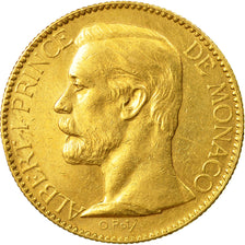 Coin, Monaco, Albert I, 100 Francs, Cent, 1901, Paris, AU(50-53), Gold, KM:105
