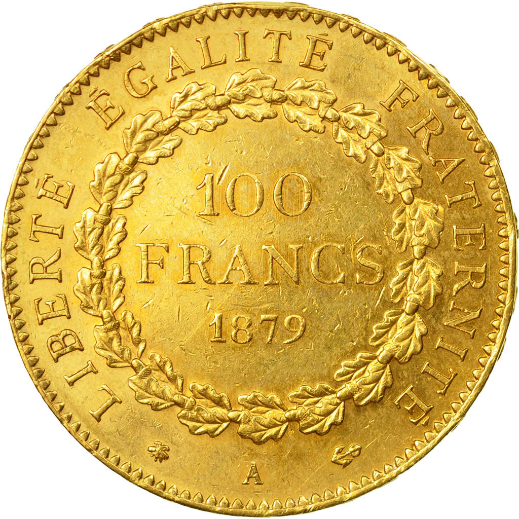 Coin, France, Génie, 100 Francs, 1879, Paris, AU(55-58), Gold, KM:832