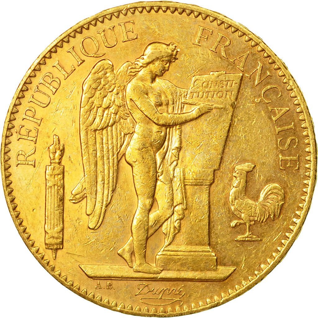 Coin, France, Génie, 100 Francs, 1908, Paris, EF(40-45), Gold, KM:858