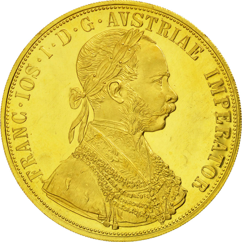 Monnaie, Autriche, Franz Joseph I, 4 Ducat, 1915, Vienne, Refrappe officielle