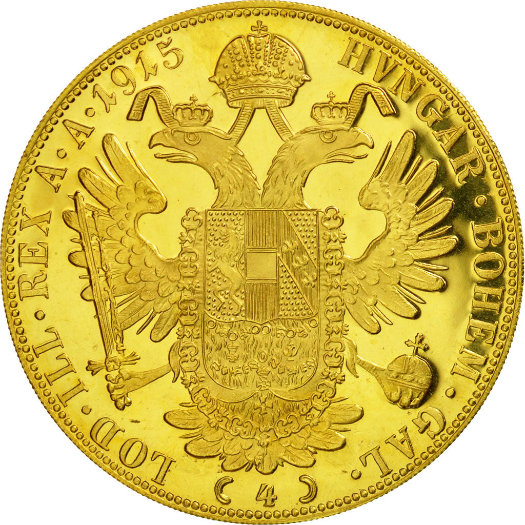 Monnaie, Autriche, Franz Joseph I, 4 Ducat, 1915, Vienne, Refrappe officielle