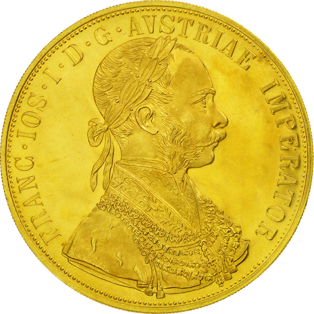 Monnaie, Autriche, Franz Joseph I, 4 Ducat, 1915, Vienne, Refrappe officielle