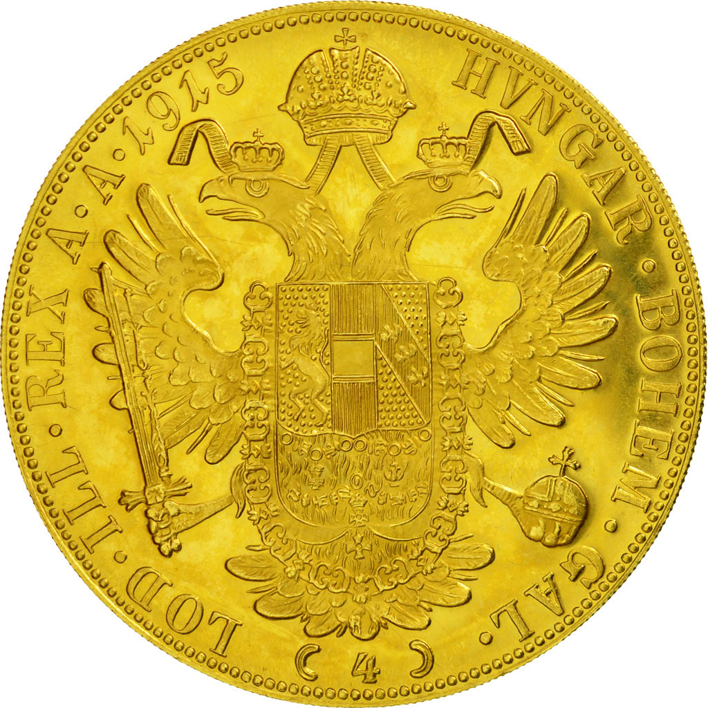 Monnaie, Autriche, Franz Joseph I, 4 Ducat, 1915, Vienne, Refrappe officielle