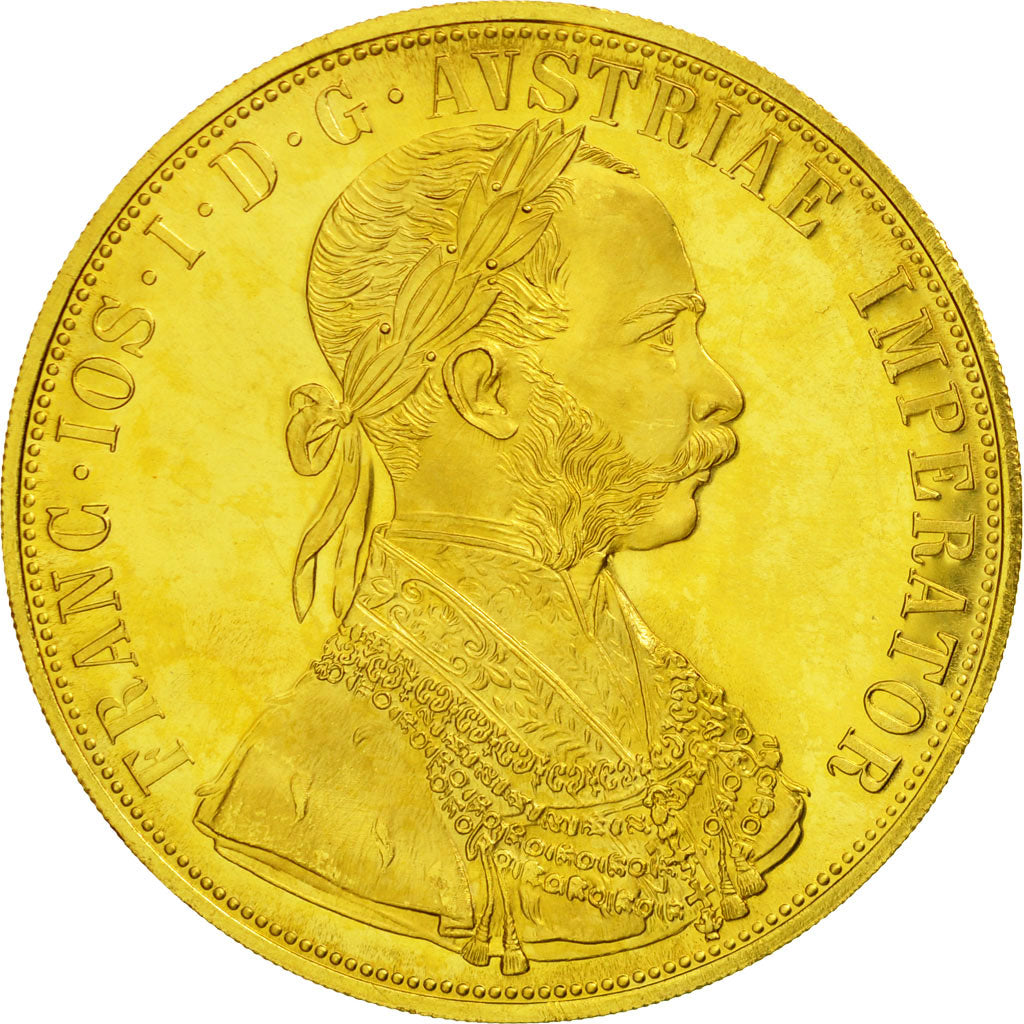Moneta, Austria, Franz Joseph I, 4 Ducat, 1915, Vienne, Official restrike, SPL+