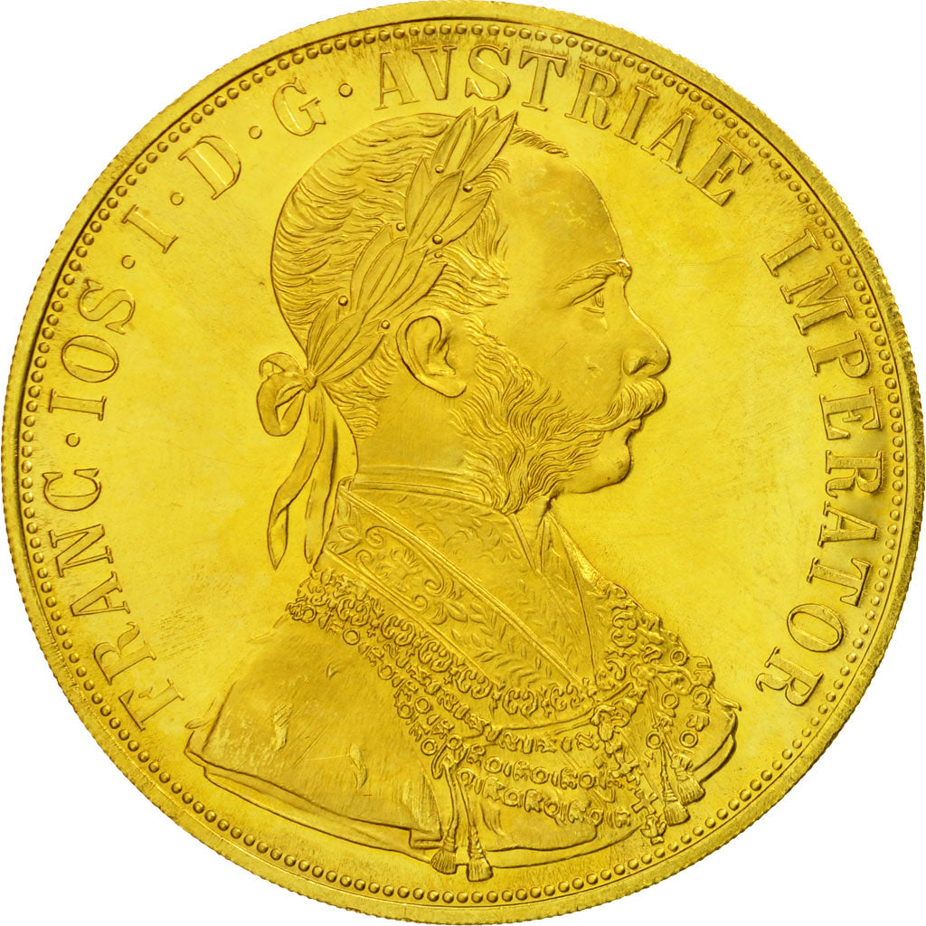Moneta, Austria, Franz Joseph I, 4 Ducat, 1915, Vienne, Official restrike, SPL+