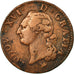 Coin, France, Louis XVI, Sol à l'Ecu, 1791, Paris, VF(20-25), Copper