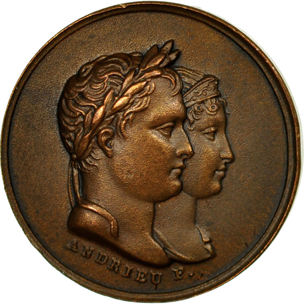 Francia, medalla, Birth of the King of Rome, Napoleon I, 1811, Andrieu, SC