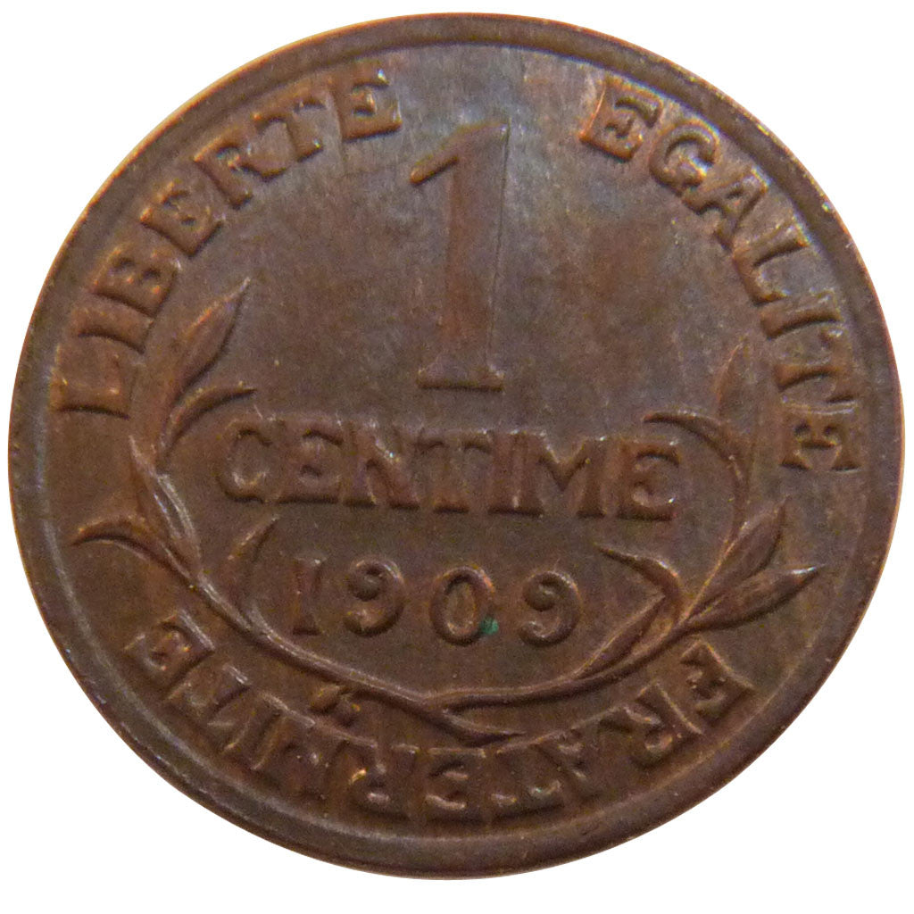 FRANCE, Dupuis, Centime, 1909, Paris, KM #840, MS(60-62), Bronze, 15, Gadoury...
