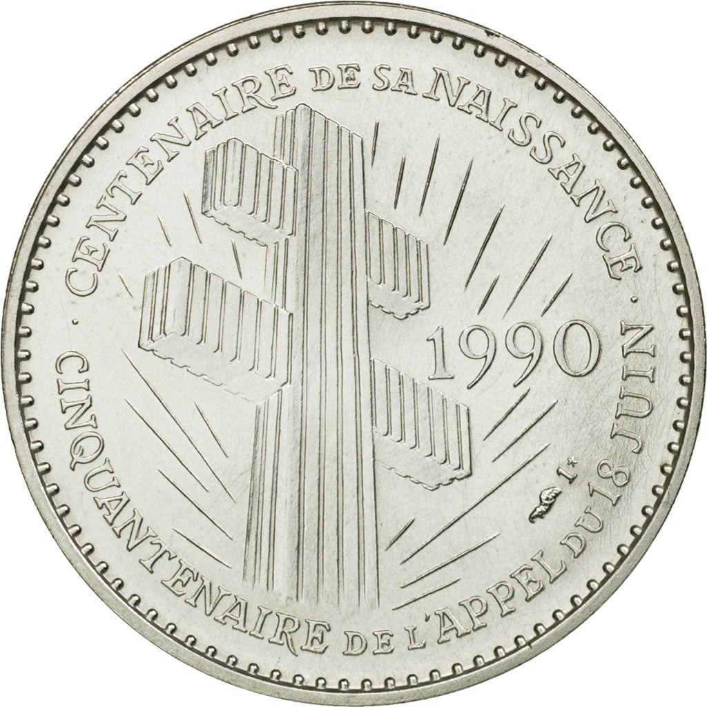 France, Medal, 100e anniversaire de la naissance de Charles de Gaulle, 1990