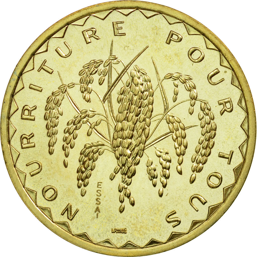 Coin, Mali, 50 Francs, 1975, Paris, ESSAI, MS(65-70), Nickel-brass, KM:E1