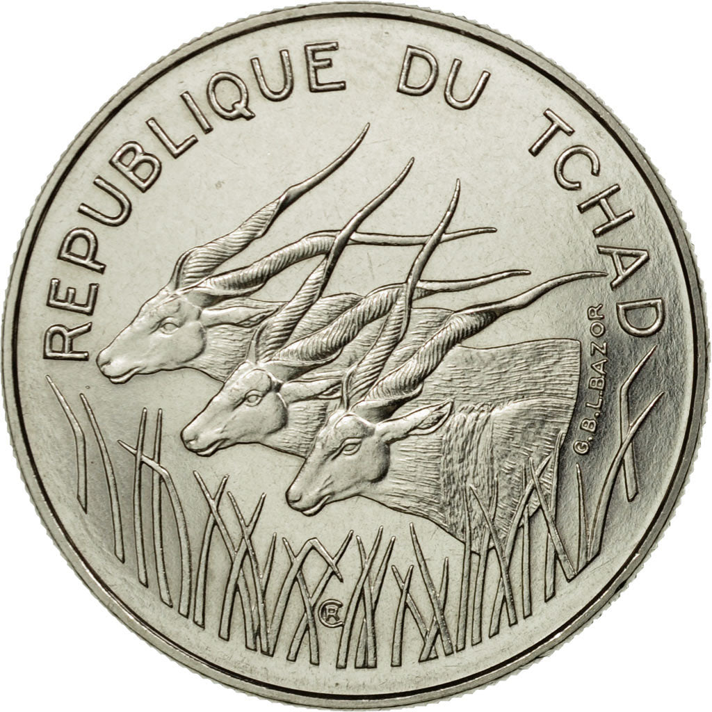 Coin, Chad, 100 Francs, 1971, Paris, ESSAI, MS(65-70), Nickel, KM:E3