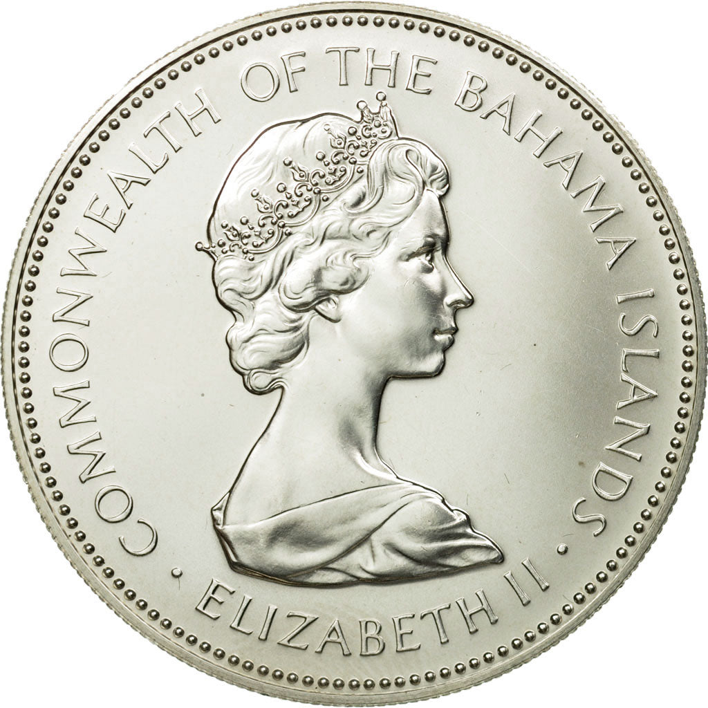 Coin, Bahamas, Elizabeth II, 2 Dollars, 1971, Franklin Mint, U.S.A., MS(63)
