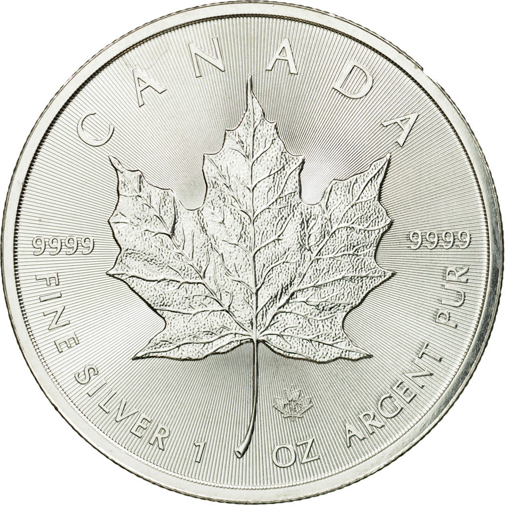 Münze, Kanada, Elizabeth II, Maple Leaf, 5 Dollars, 2014, UNZ+, Silber