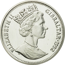 Coin, Gibraltar, Elizabeth II, 14 Ecus-10 Pounds, 1992, MS(63), Silver, KM:87
