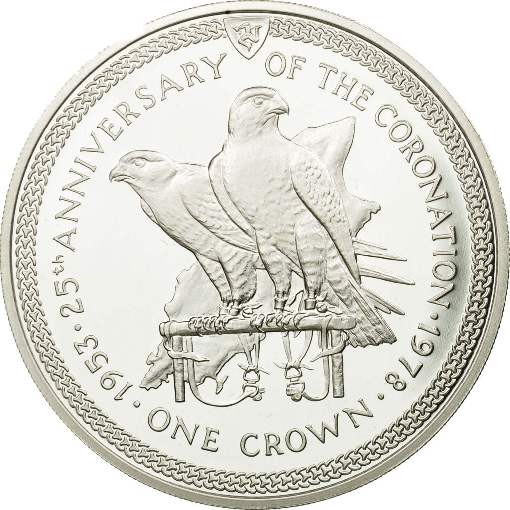 Coin, Isle of Man, Elizabeth II, Crown, 1978, Pobjoy Mint, MS(65-70), Silver