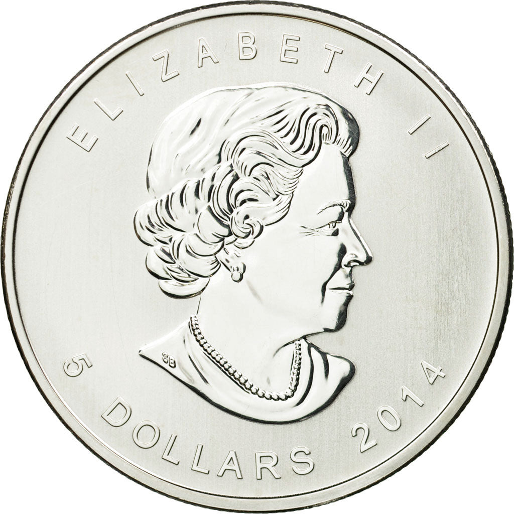 Coin, Canada, Elizabeth II, Falcon, 5 Dollars, 2014, MS(65-70), Silver