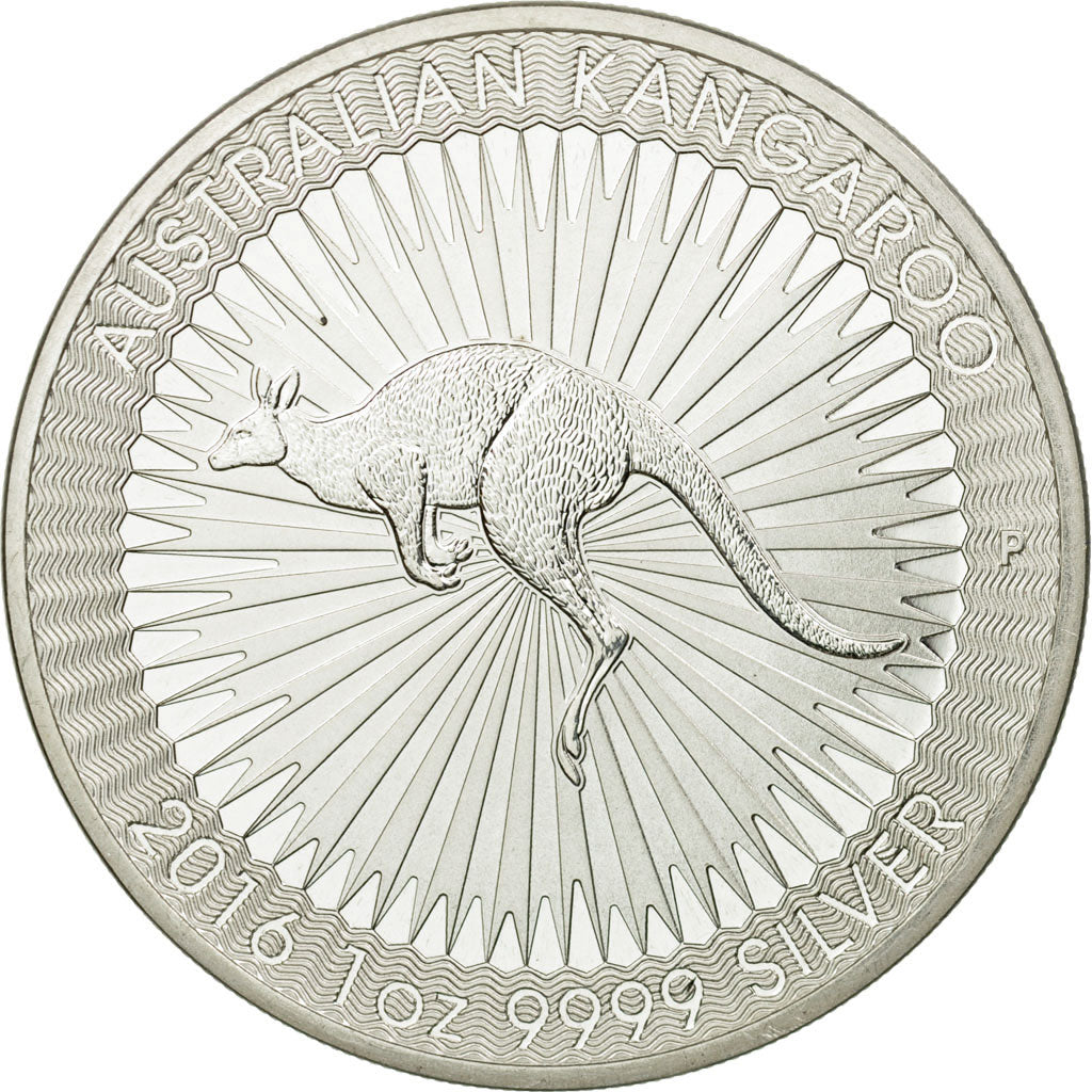 Coin, Australia, Australian Kangaroo, Dollar, 2016, MS(65-70), Silver