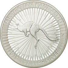 Coin, Australia, Australian Kangaroo, Dollar, 2016, MS(65-70), Silver