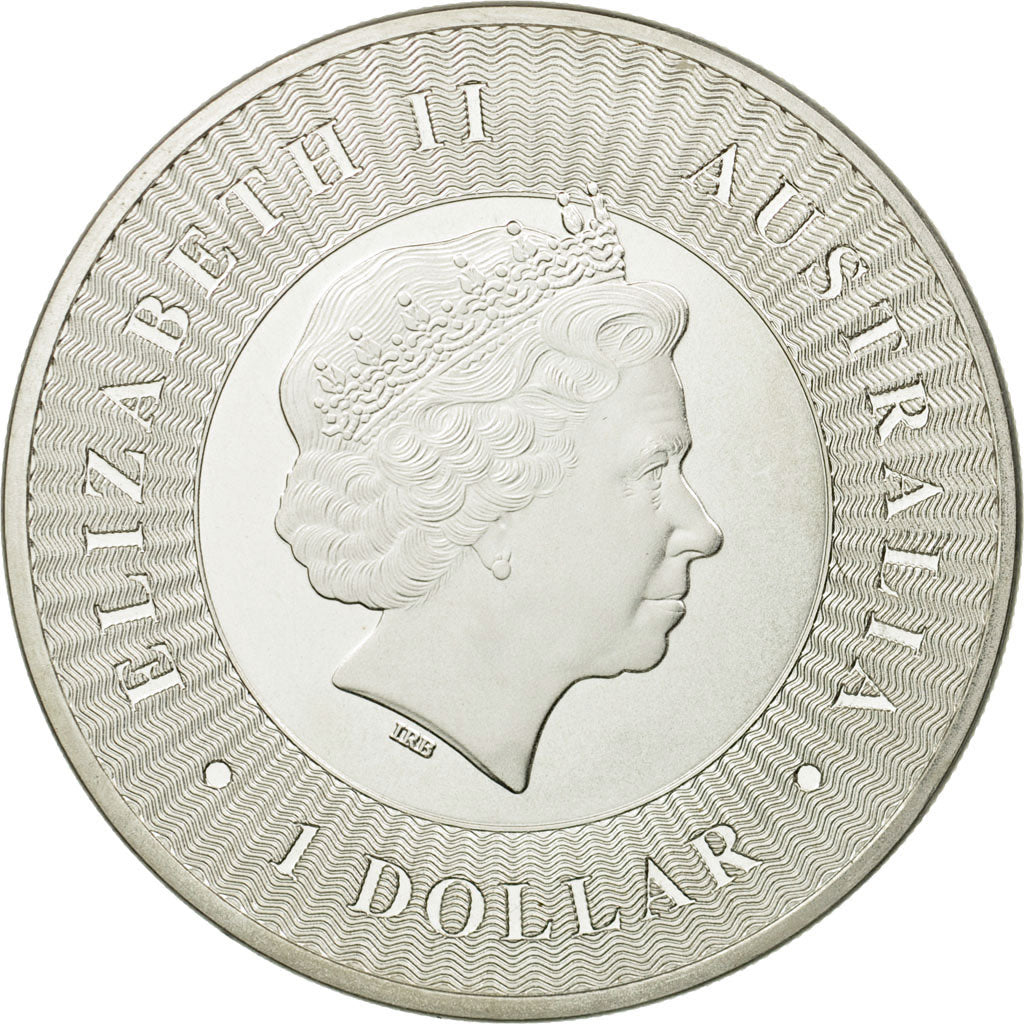 Coin, Australia, Australian Kangaroo, Dollar, 2016, MS(65-70), Silver