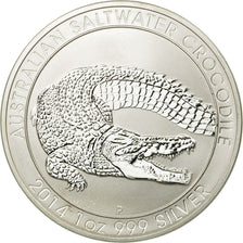 Coin, Australia, Elizabeth II, Australian Crocodile, 1 Dollar, 2014, MS(65-70)