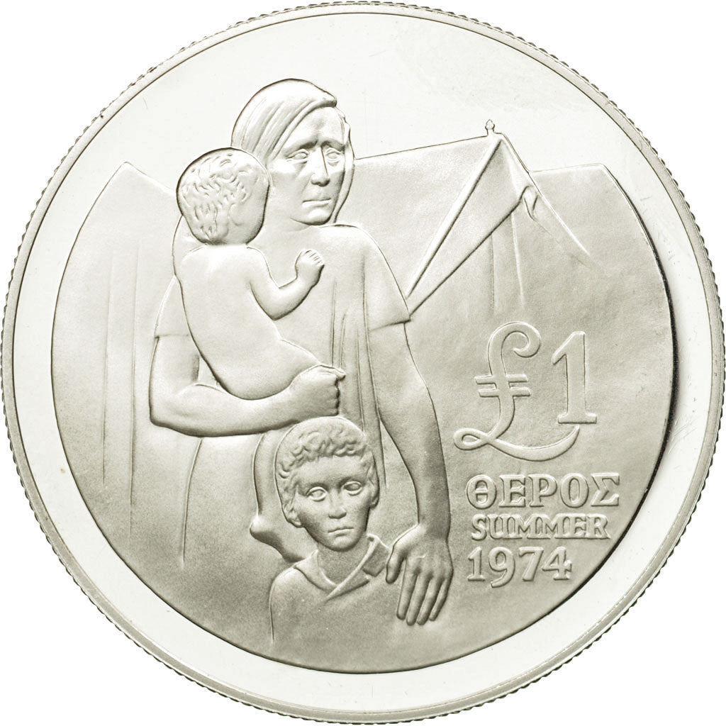 Moneda, Chipre, Pound, 1976, FDC, Plata, KM:46a