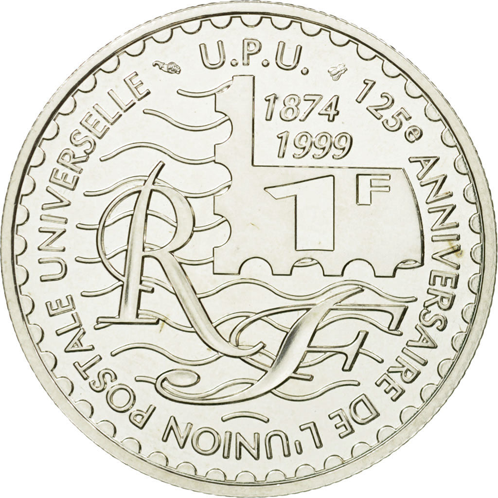 Coin, France, Universal Postal Union, Franc, 1999, Paris, MS(65-70), Silver