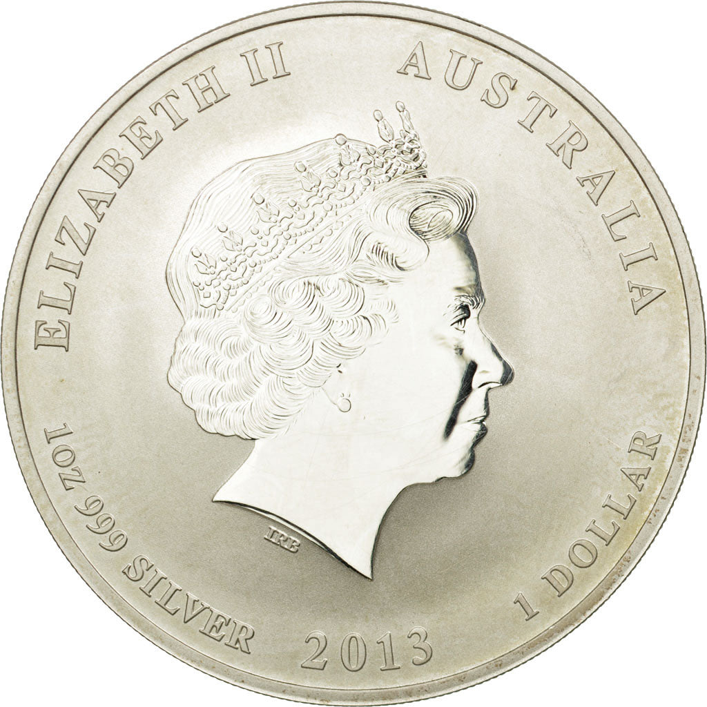 Moneta, Australia, Elizabeth II, Dollar, 2013, Perth, Year of the Snake, MS(63)