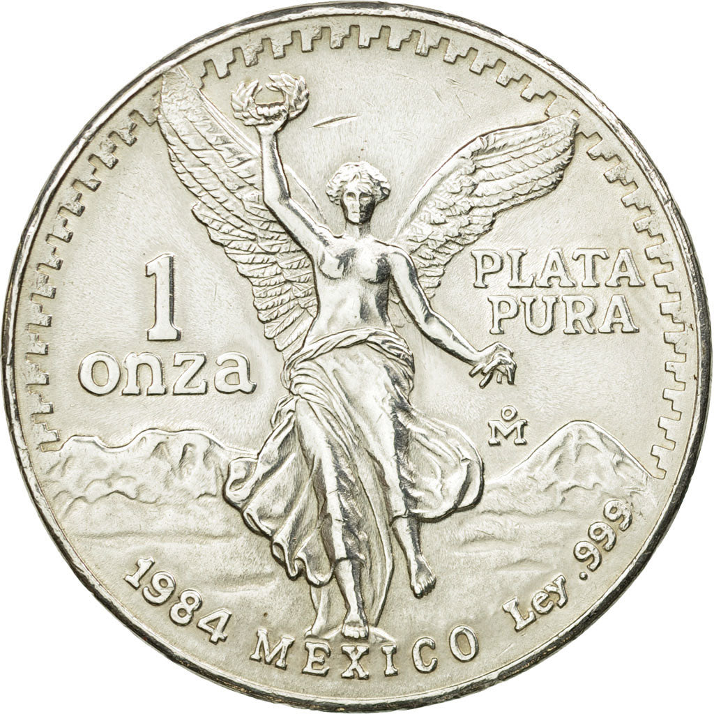 Munten, Mexico, Onza, Troy Ounce of Silver, 1984, Mexico City, PR, Zilver