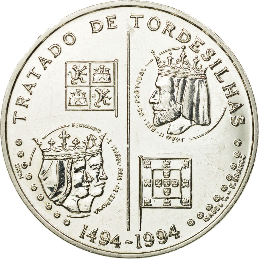 Coin, Portugal, 200 Escudos, 1994, MS(60-62), Silver, KM:671a
