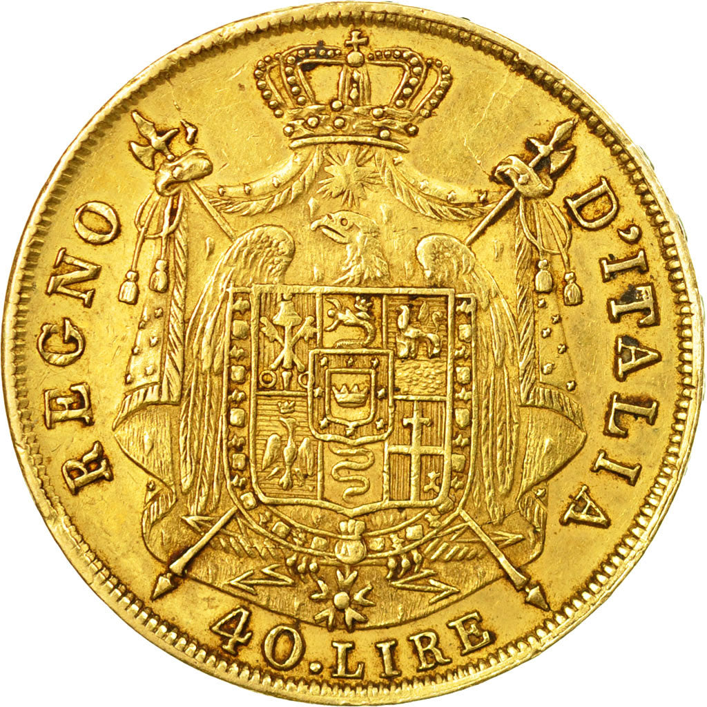 Coin, ITALIAN STATES, KINGDOM OF NAPOLEON, Napoleon I, 40 Lire, 1814, Milan