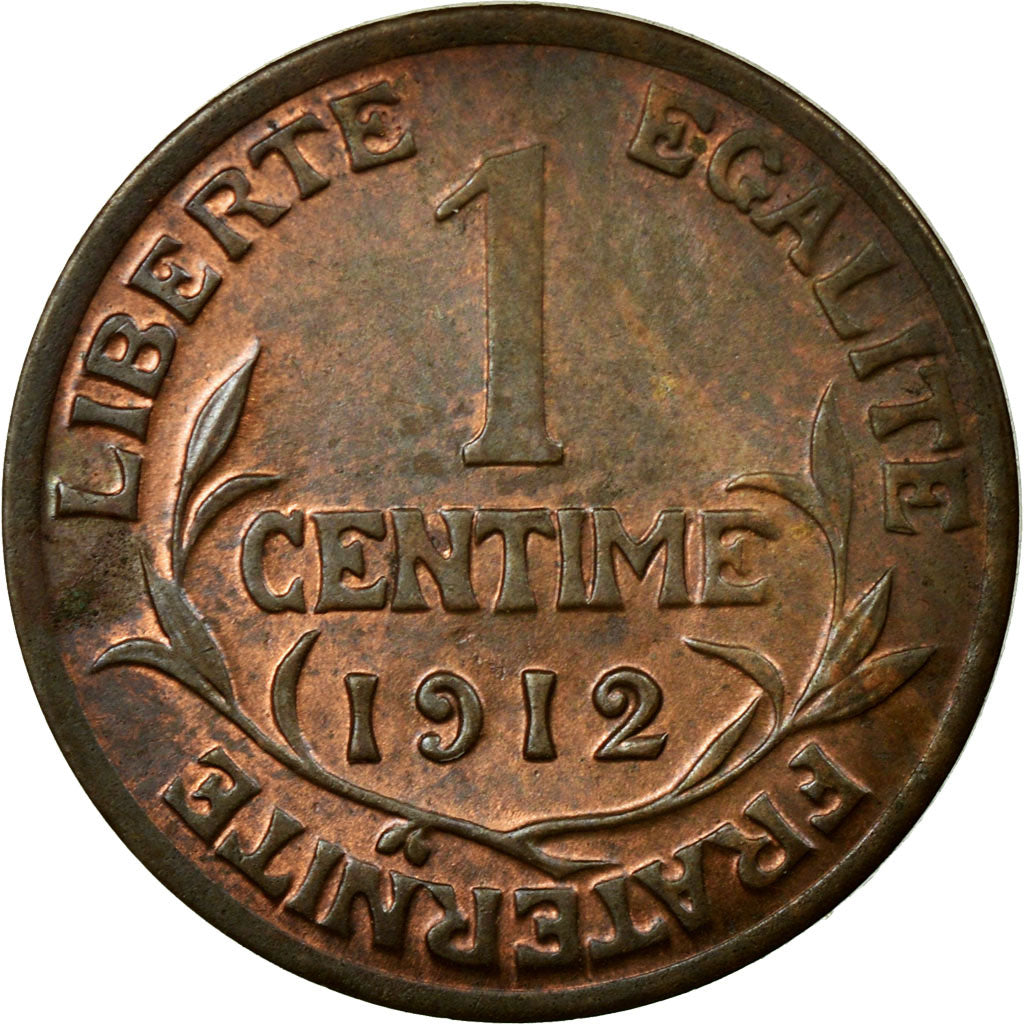 Moneta, Francia, Dupuis, Centime, 1912, Paris, SPL-, Bronzo, KM:840, Gadoury:90