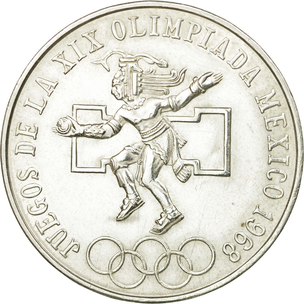 Coin, Mexico, 25 Pesos, 1968, Mexico, AU(55-58), Silver, KM:479.1