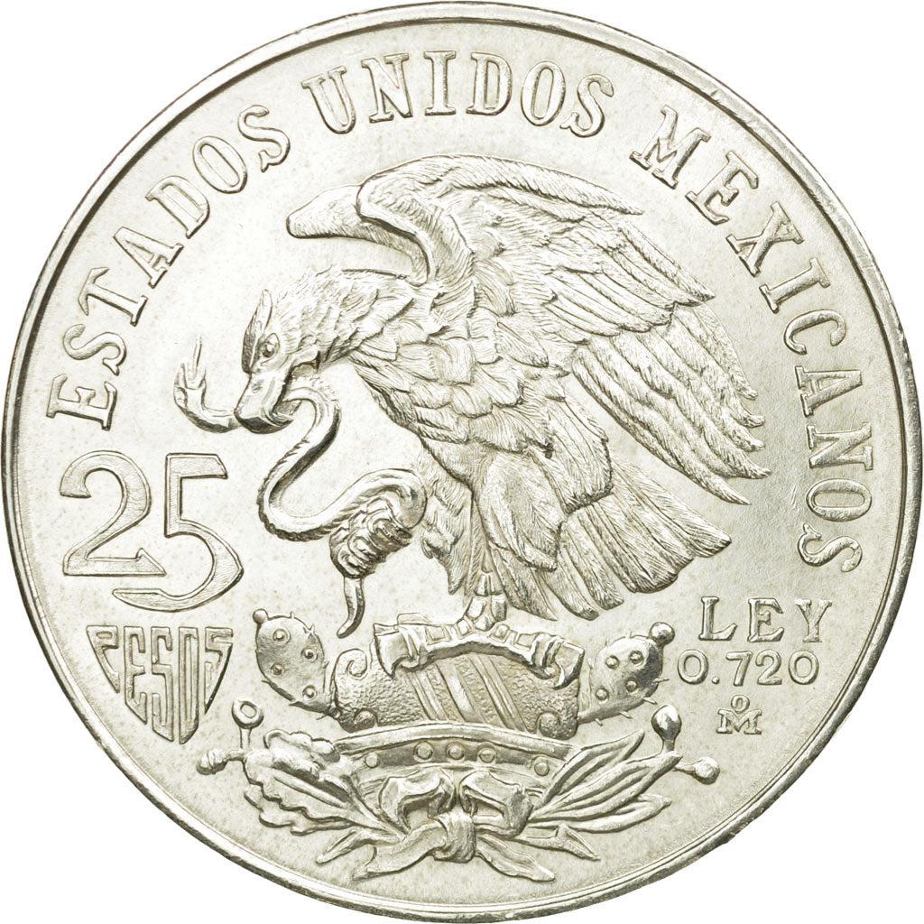 Coin, Mexico, 25 Pesos, 1968, Mexico, AU(55-58), Silver, KM:479.1