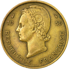 Munten, Frans West Afrika, 25 Francs, 1956, ZF, Aluminum-Bronze, KM:7