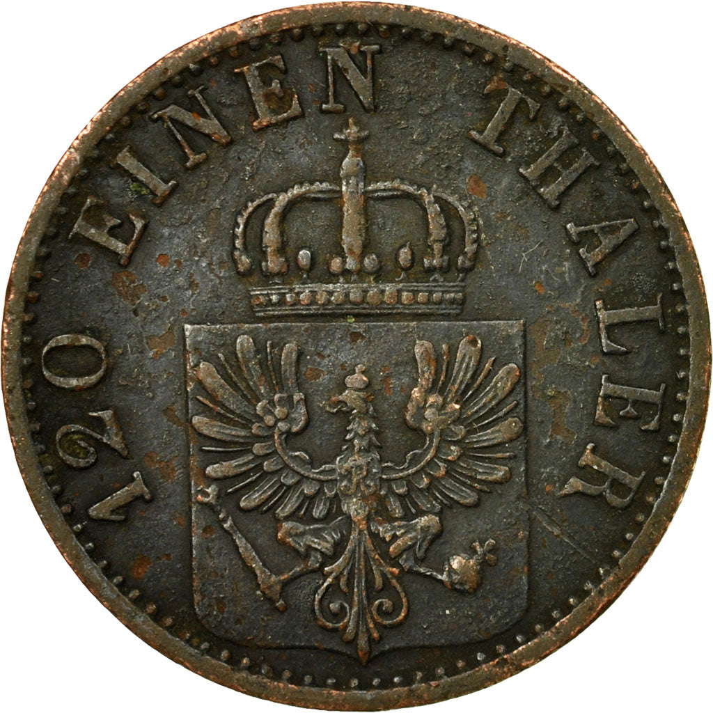 Coin, German States, PRUSSIA, Wilhelm I, 3 Pfennig, 1870, Frankfurt, EF(40-45)