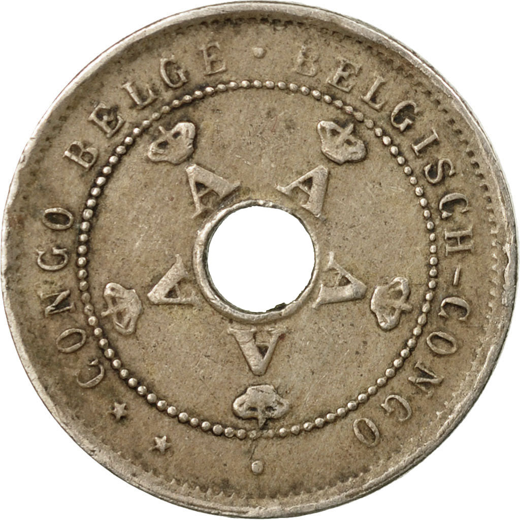 Coin, Belgian Congo, 5 Centimes, 1911, EF(40-45), Copper-nickel, KM:17