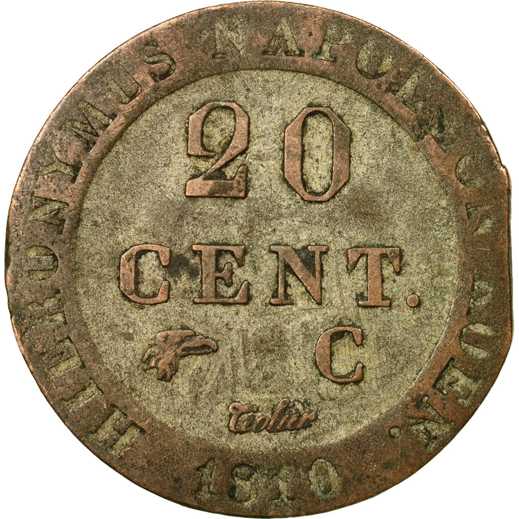 Coin, German States, WESTPHALIA, Jerome, 20 Centimes, 1810, Cassel, VF(20-25)